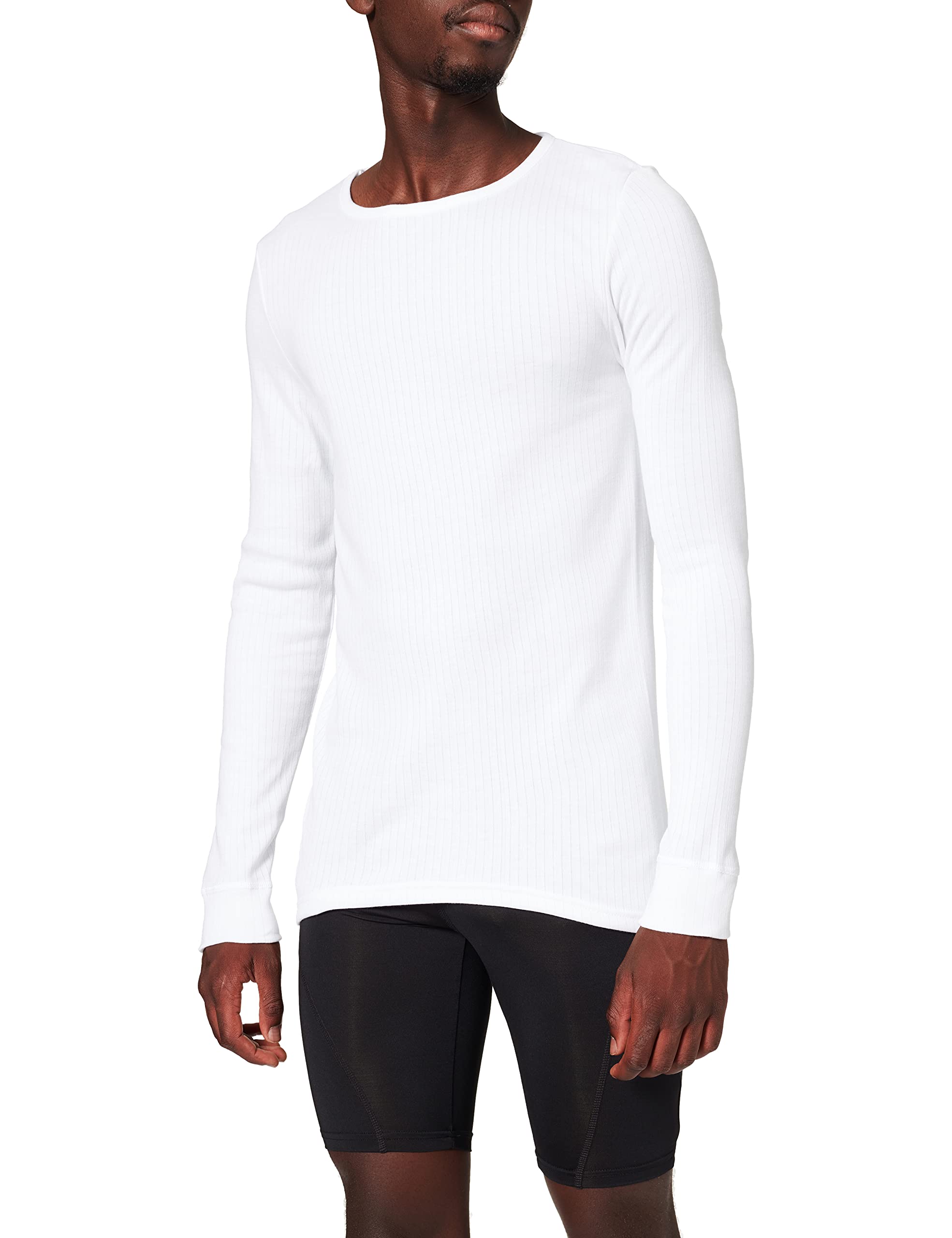 Damart T-Shirt Thermolactyl Col Rond, Côtes Molletonnées Haut Thermique Homme (Lot de 1)