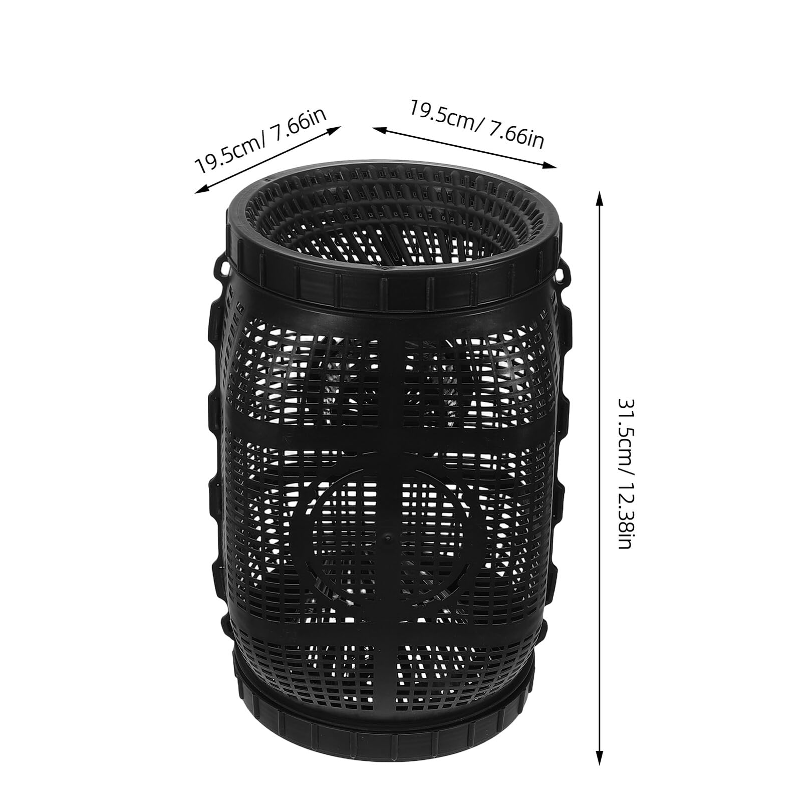 WOONEKY 2 Redes Grandes para Peces Ideales para Acuarios Red De Plástico para Peces Cría De Alevines También Sirve como Cesta De Cría para Estanques Color Negro