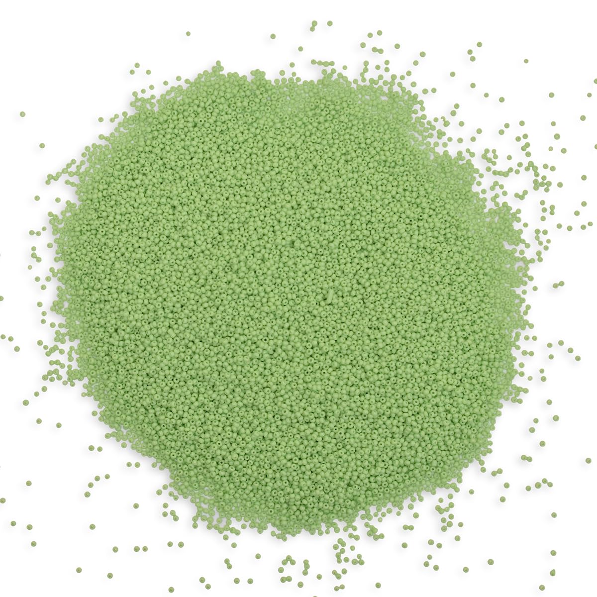 Preciosa 15/0 Glass Seed Beads, Light Green 100g