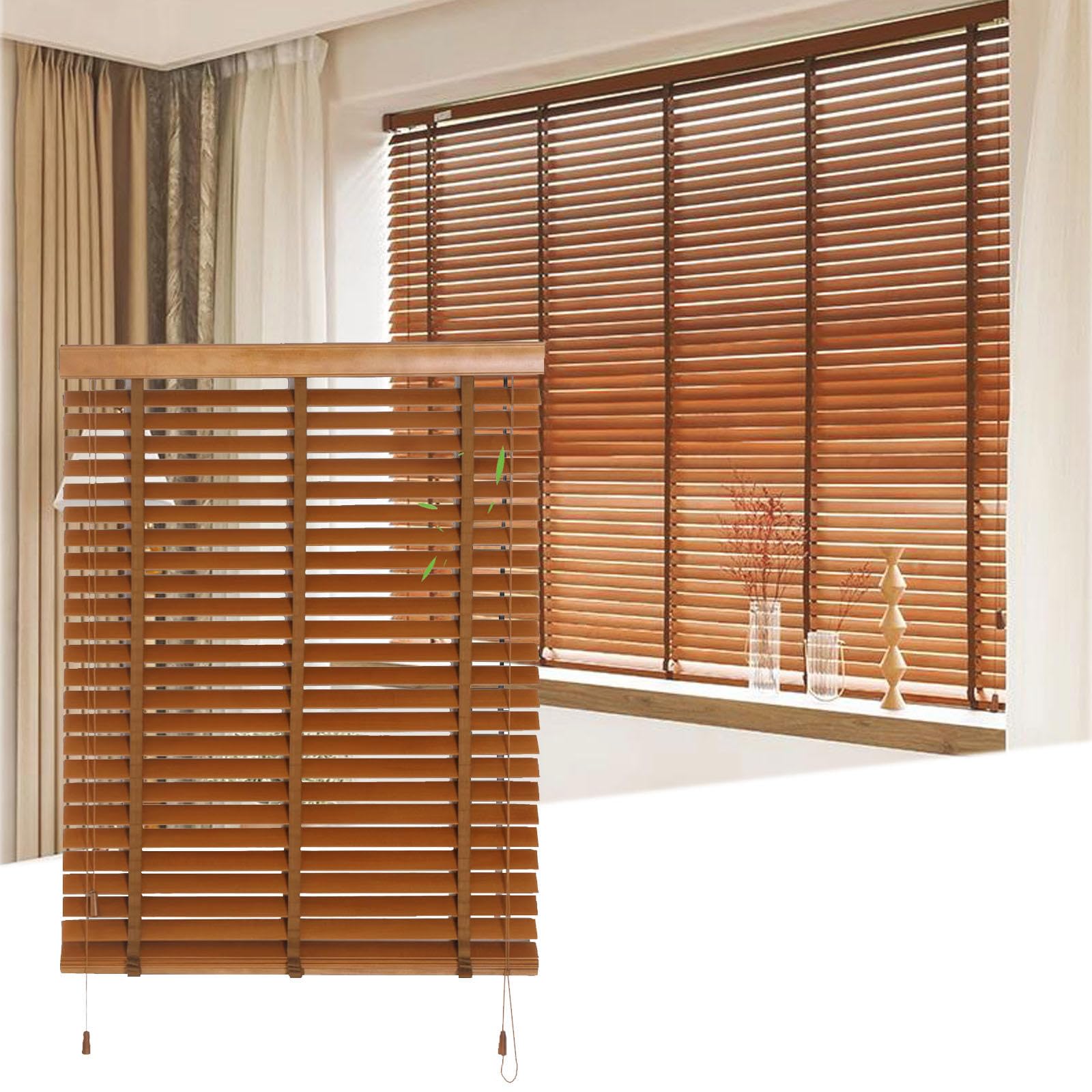 Kgudys Wxh Venetian Blinds 40Cm 60Cm 75Cm 80Cm 90Cm 110Cm 120Cm 130Cm,Wooden Blinds 50Mm Slats,Solid Wood Venetian Blinds For Windows Doors,Interior Windows Treatment Shutters,-120X175cm/47X69in