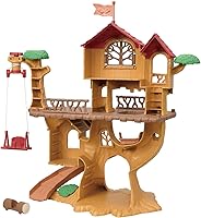 Vista 3 de Calico Critters Adventure Treehouse - Juego de regalo, casa de muñecas coleccionable, figura y accesorios Casa de vacaciones