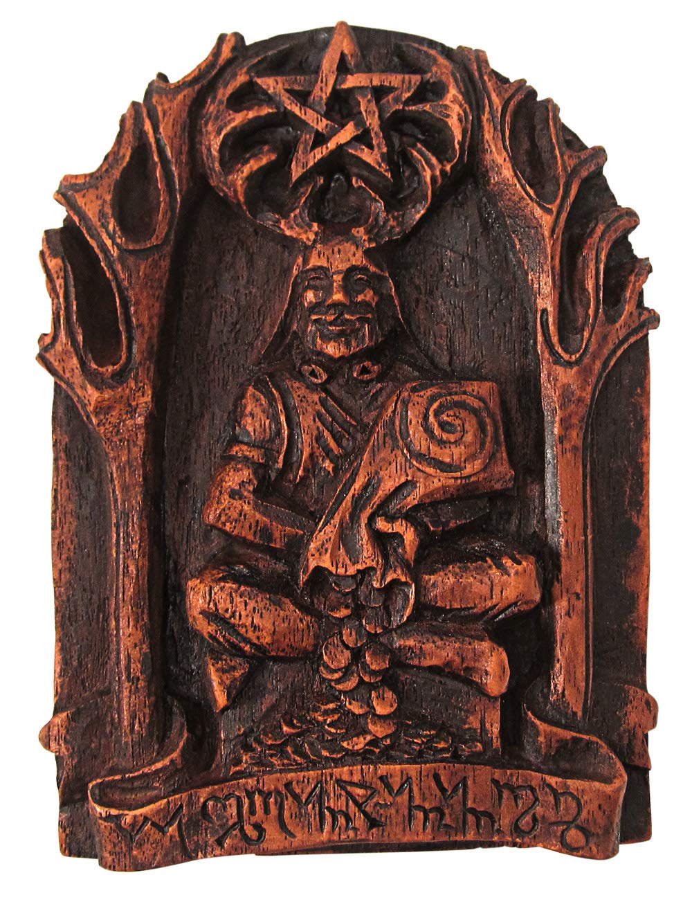 Dryad Design Cernunnos Wall Plaque Wood Finish