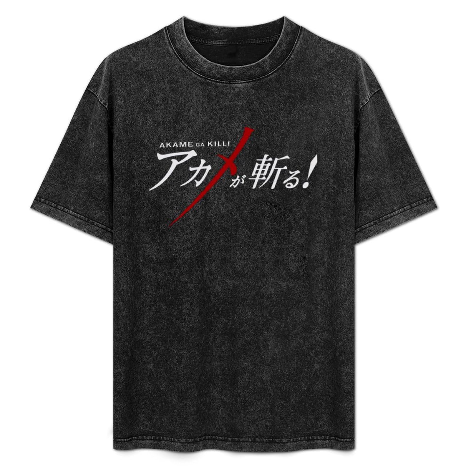 Manga Anime T Akame Ga Kill Tshirt Summer Men Women Personality Akame Short Sleeve Unisex Oversized EU Size Tee Men T-Shirt Black L