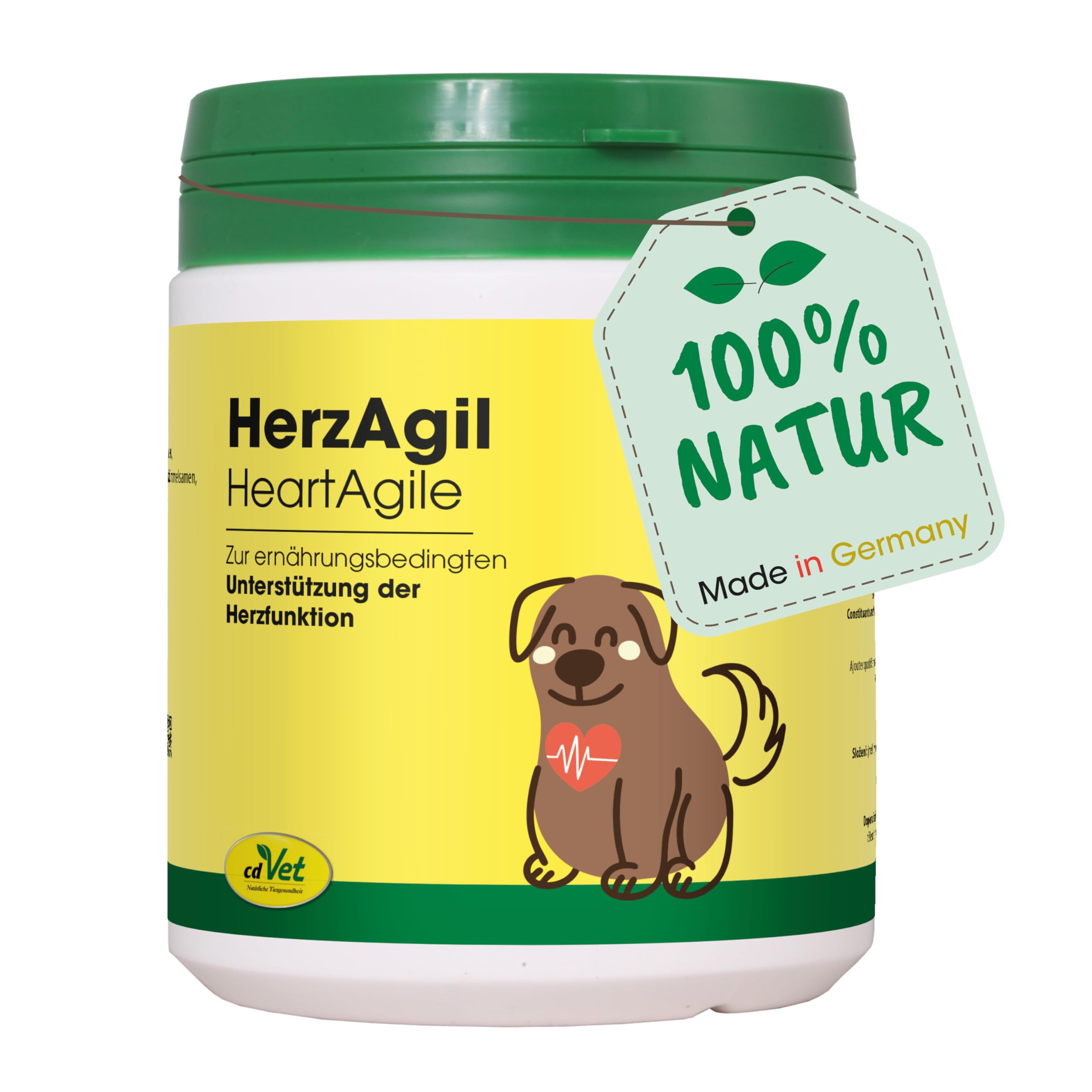 cdVet Naturprodukte HerzAgil 250 g – Herz-Kreislauf-Unterstützung für Hunde & Katzen