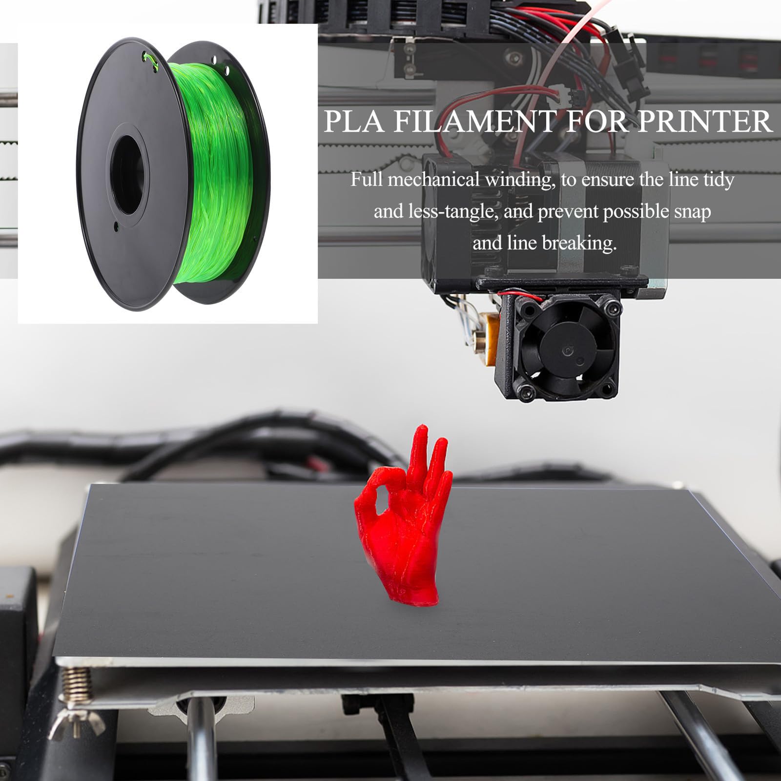 Filamento Tpu 1,75mm per Stampante 3d, Verde, 1 Kg