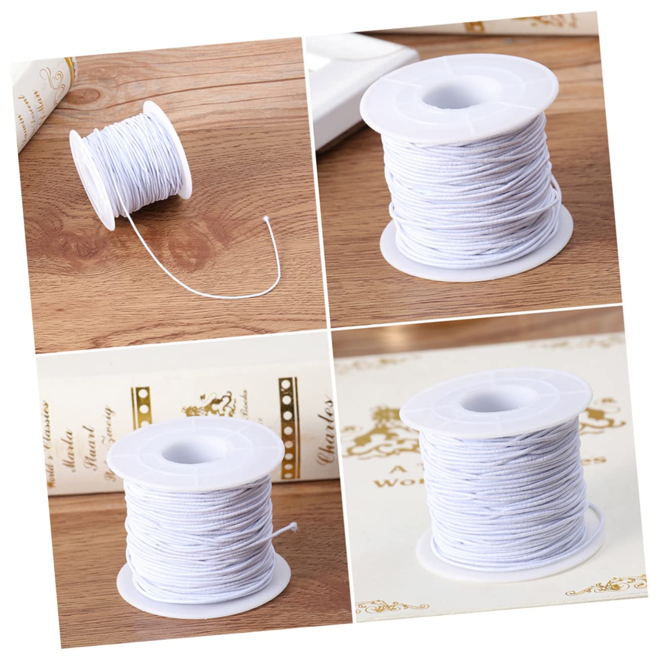 TEHAUX 6rouleaux Bracelet Élastique Multi-Usage Fil Stretchy pour Création De Bijoux Bracelets Et Colliers