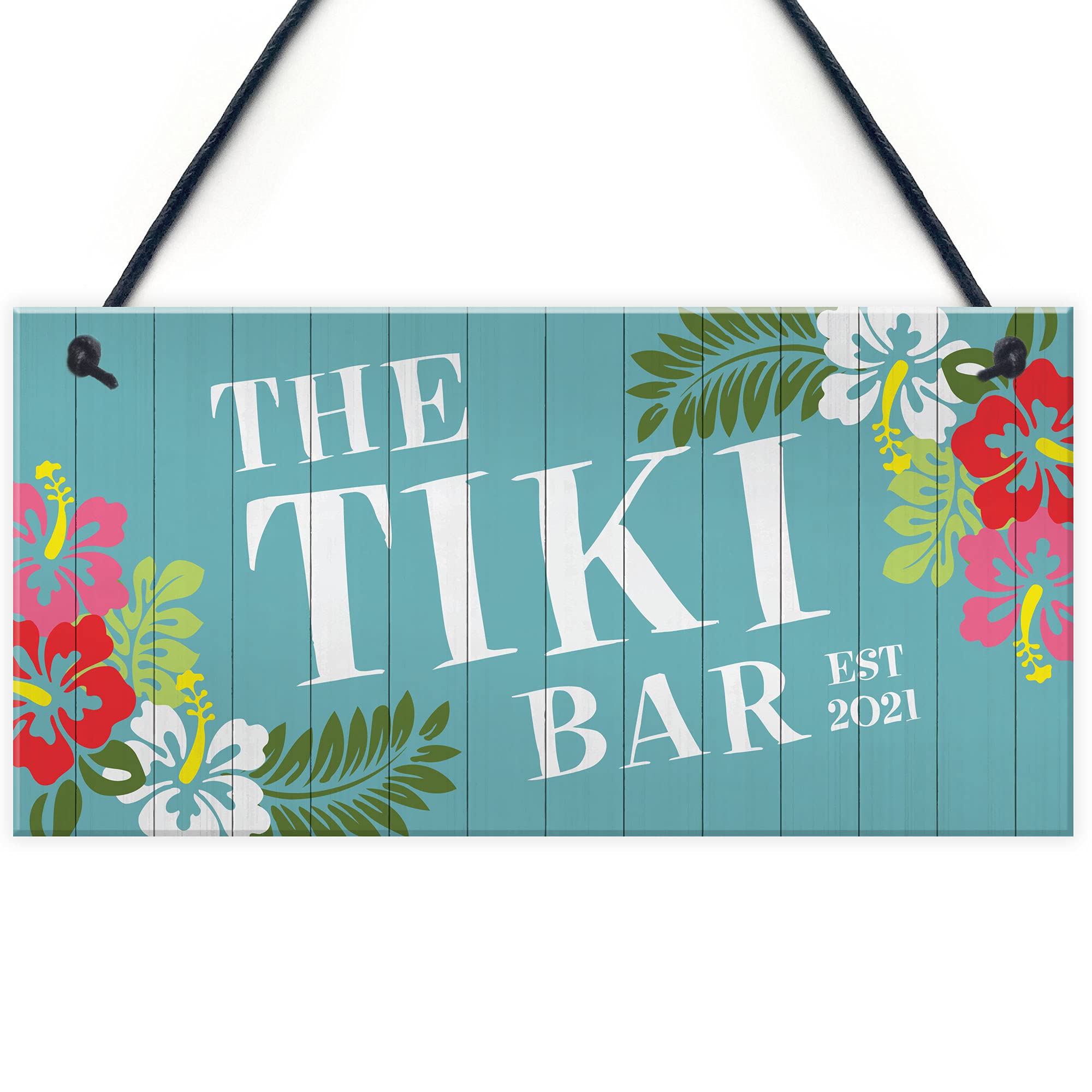 Novelty Tiki Bar Sign For Garden Summerhouse Hanging Wall Plaque Alcohol Gift