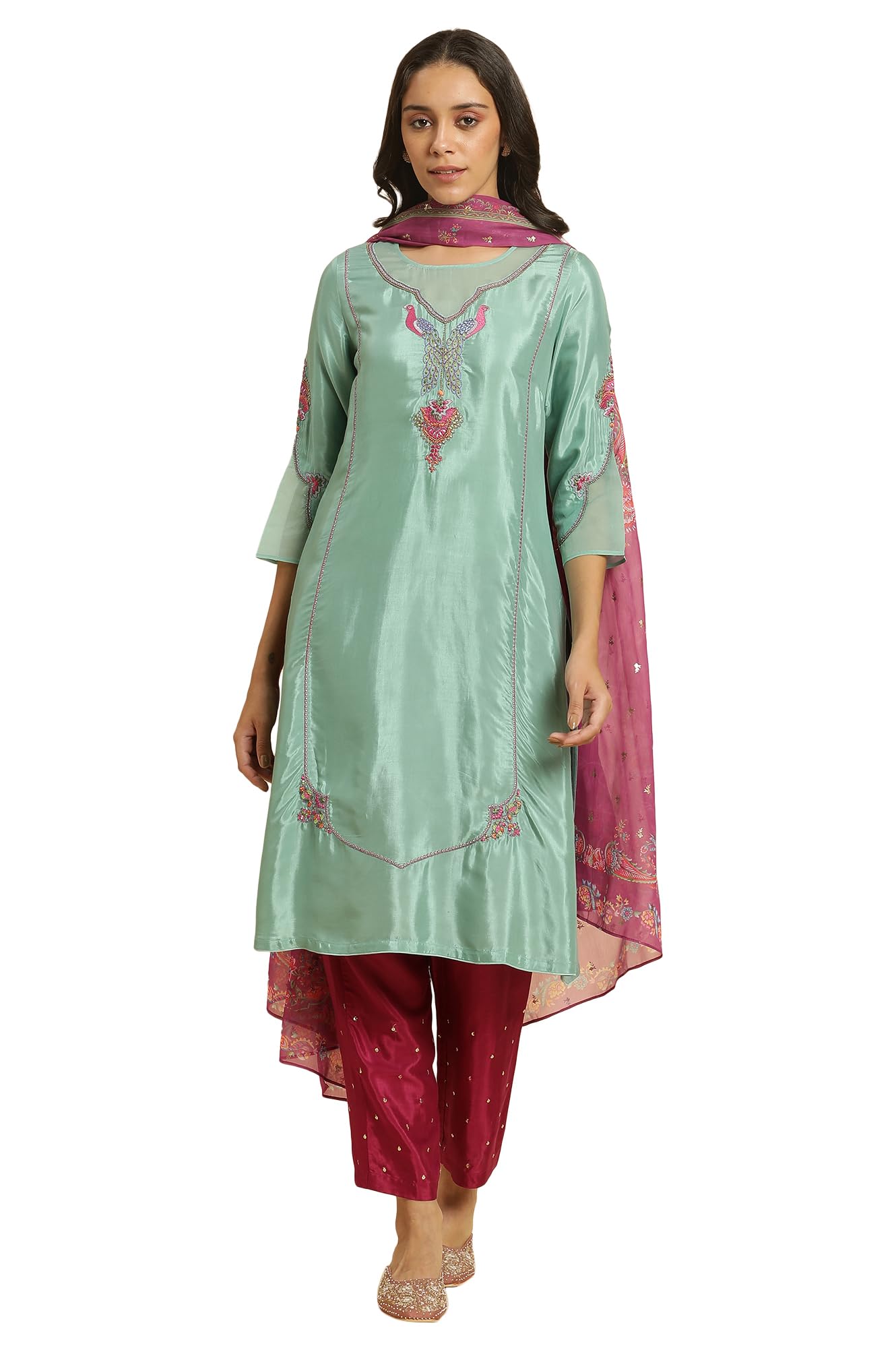 wishful by W Women's Kurta, Straight Pant & Dupatta-picture-10