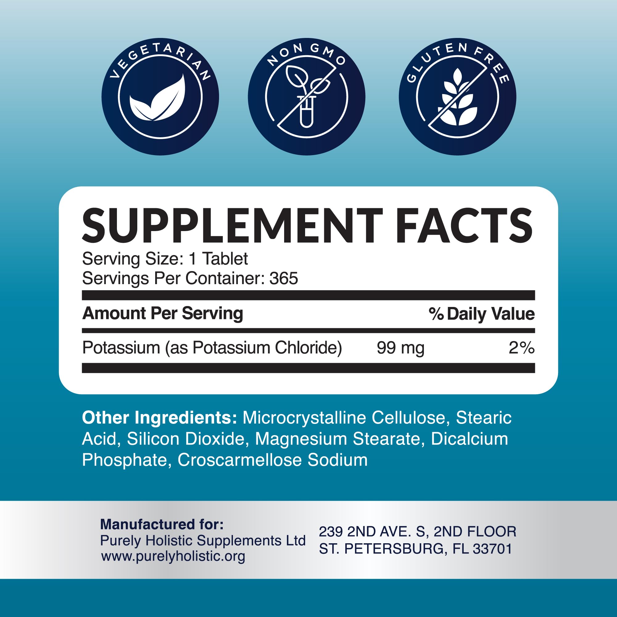Potassium Chloride Supplement, 1 Year Supply, Heart Health & Fluid Support — Amazon image 7