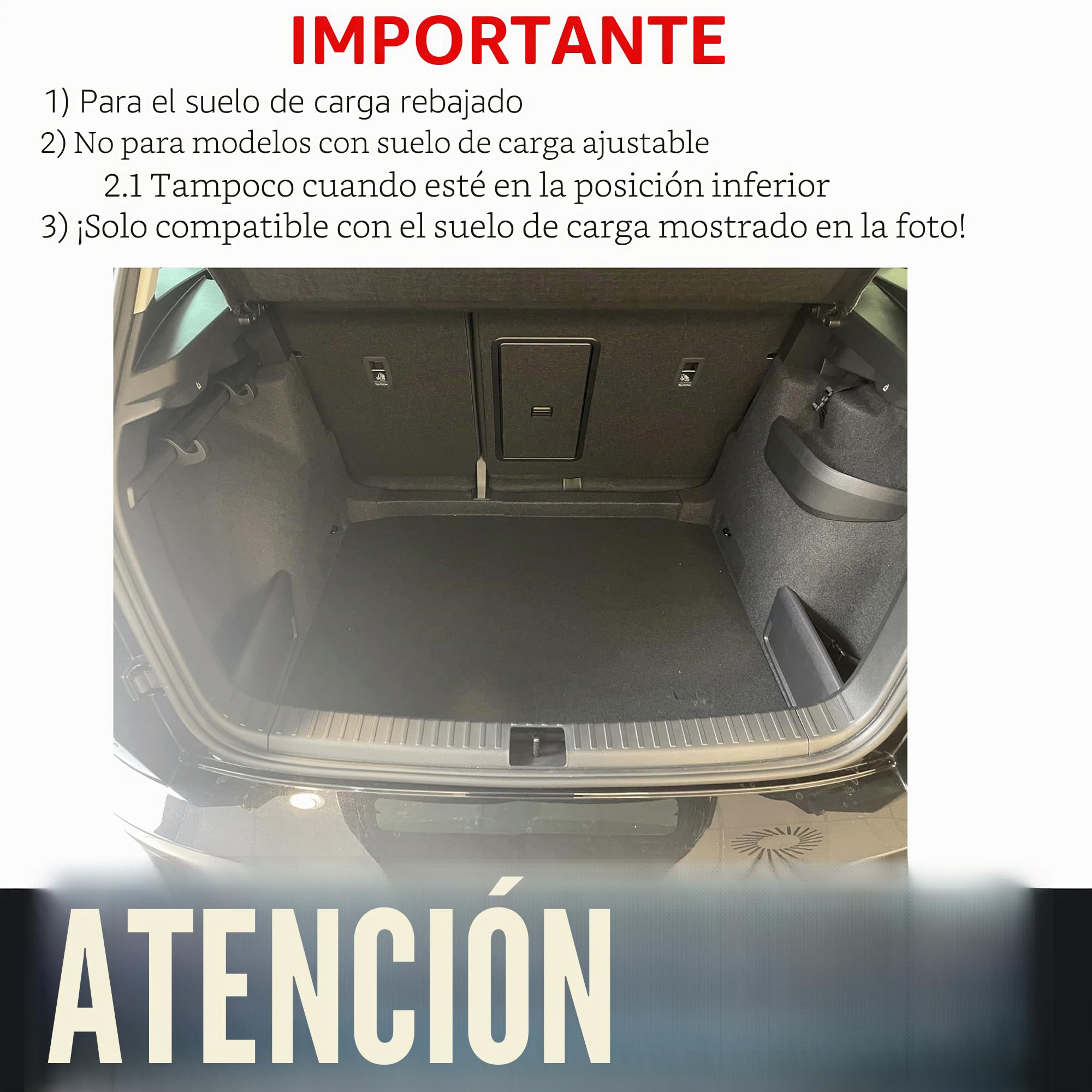 ELMASLINE Juego de Alfombrillas de Goma 3D y Bandeja de Maletero para Skoda Karoq. Nota Importante: Solo para Suelo de Carga Empotrado (sin Varioflex) – No para Suelo de Carga Variable | Accesorios