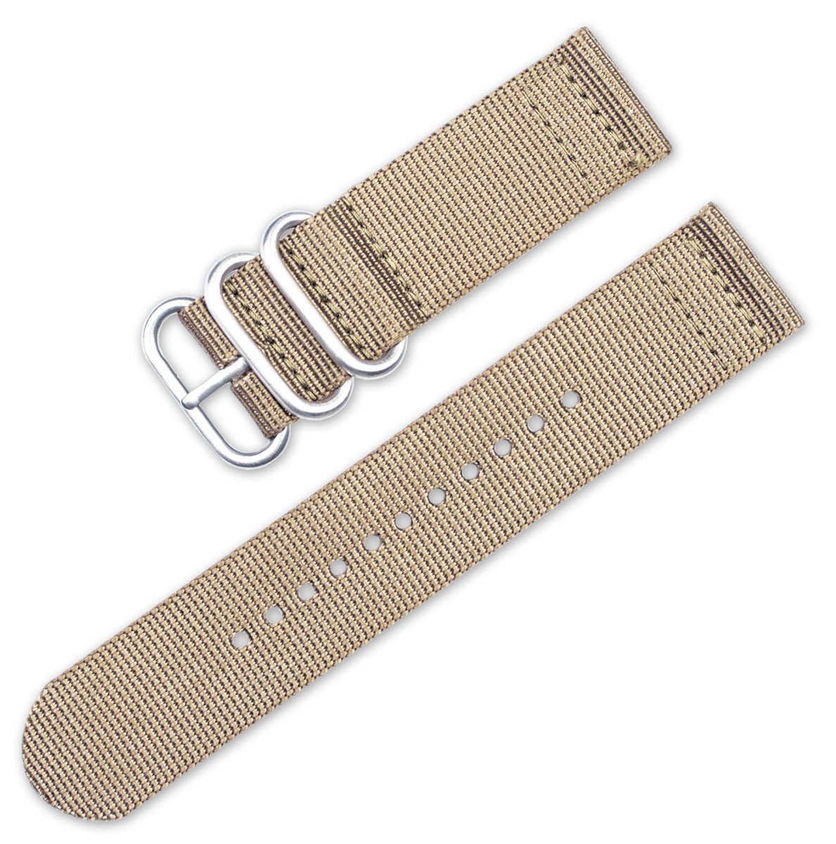 deBeer Military Ballistic Nylon 2-Piece Watch Band/Watch Strap - 11 Colors - (Sizes - 18mm, 20mm, 24mm)