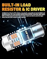 Vista 4 de OXILAM - Bombilla de luz LED para señal de giro BA15S 1156, CANBUS sin errores, 2200K, amarillo ámbar, 2800 LM, para 7506, 1156A, 1003, 1141, P21W