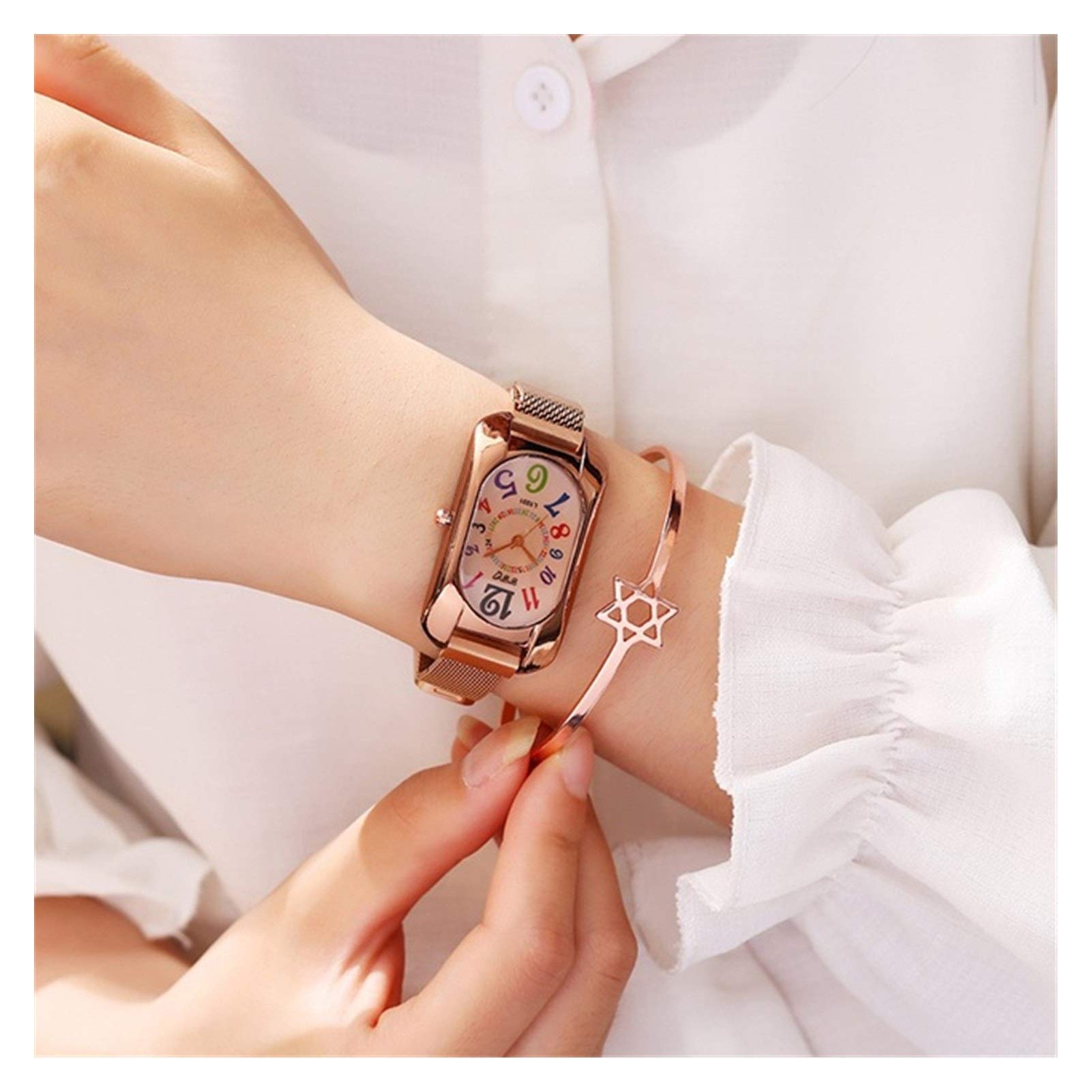 Amazon.co.jp: 婦人向け 高級レディースドレスウォッチローズゴールド