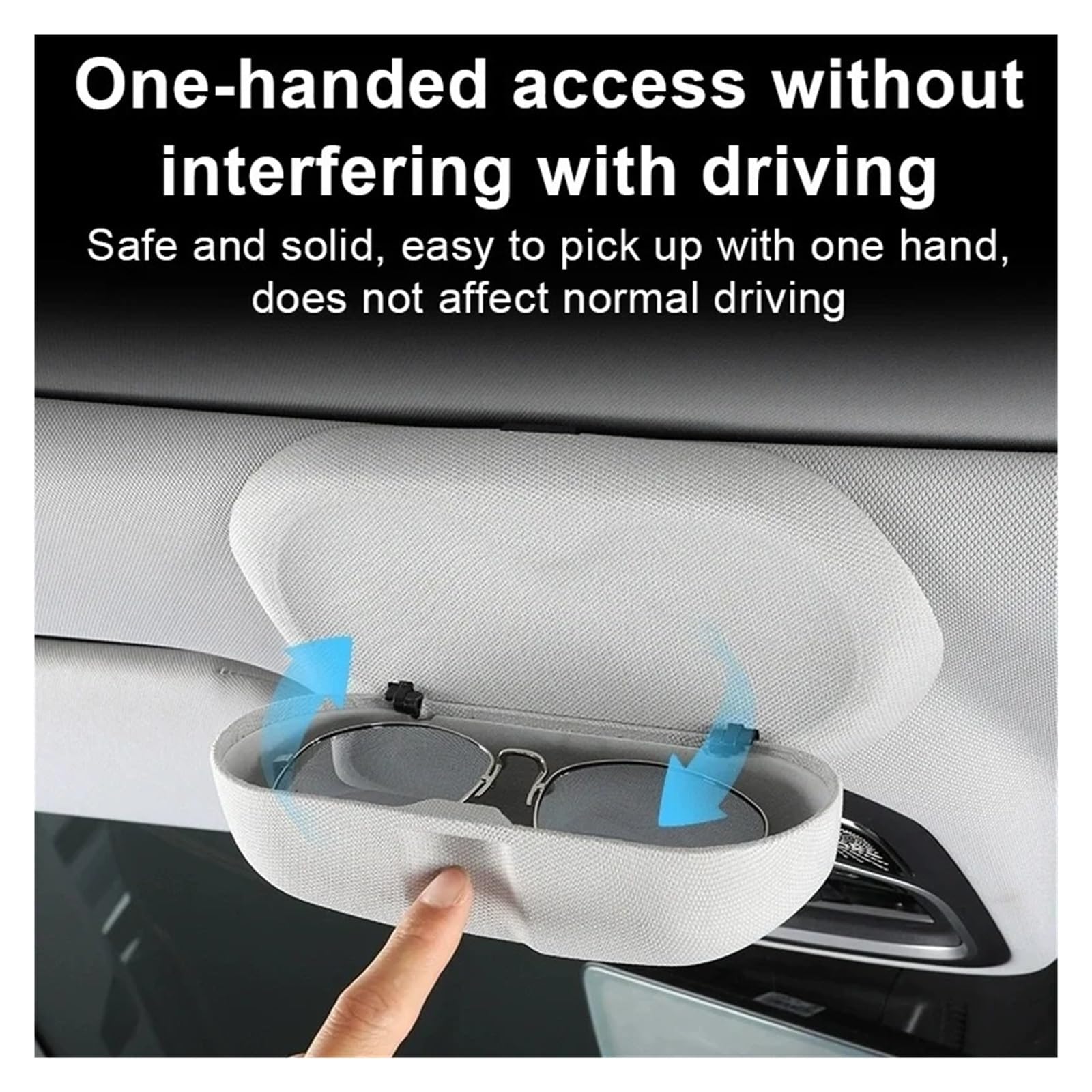 Soporte Gafas Sol Coche para DENZA N7 Estuche Protector Gafas De Coche Caja Almacenamiento para Sol Soporte Modificado Clip Techo Interior Magnetico Gafass Coches(Gray 2pcs)