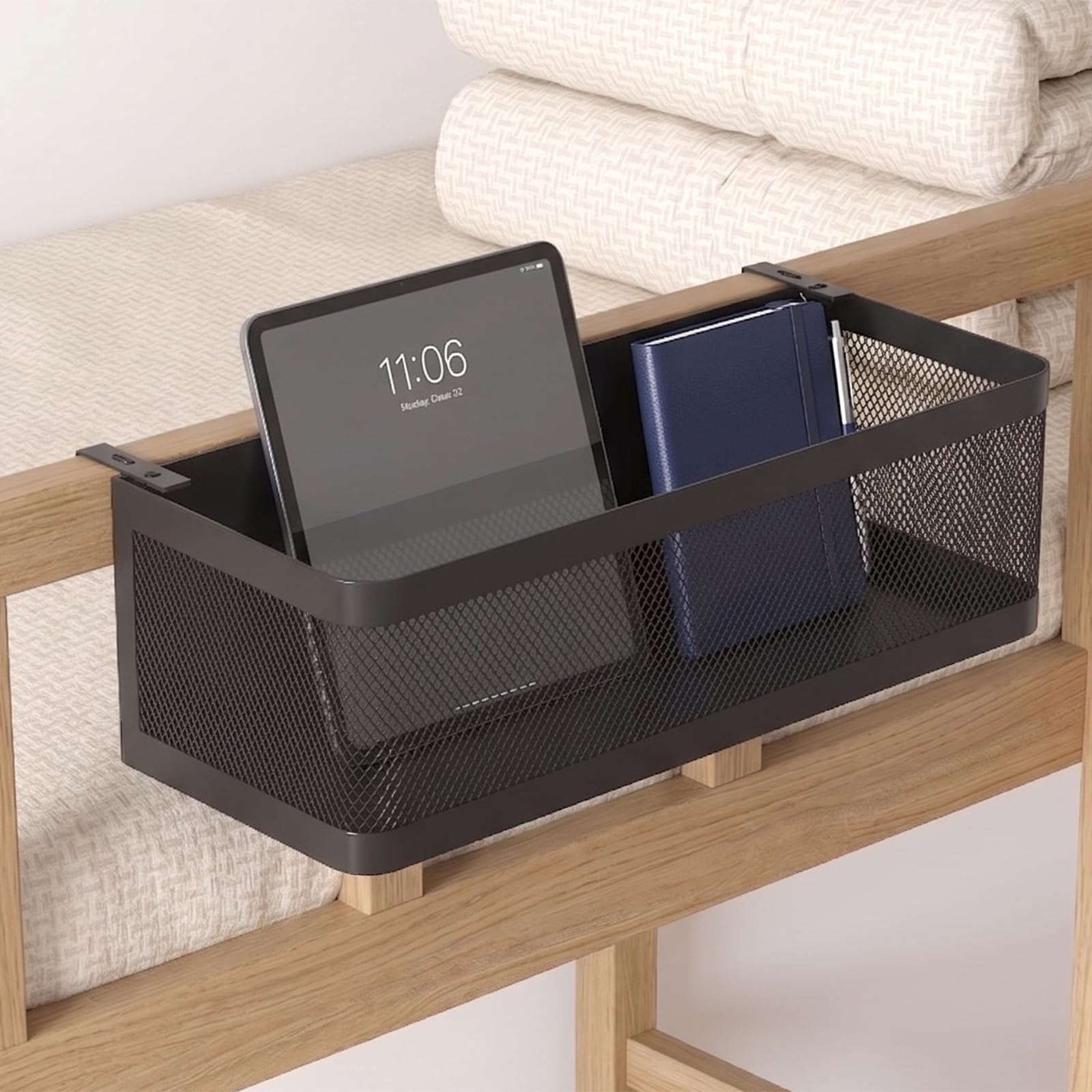 Bunk Bed Shelf, Bedside Hanging Storage Baskets for Bedroom,Hall,Cot Rails