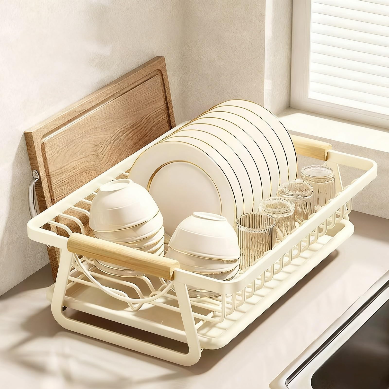 BLEKWETAAT Dish Drying Rack for Kitchen Counter Stainless Steel dish rack