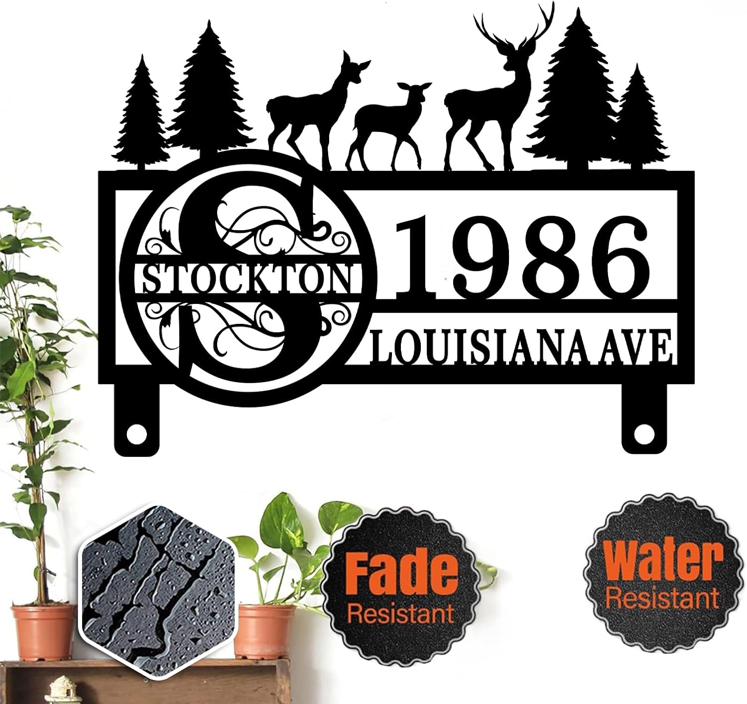 Personalized Mailbox Topper Address Sign,Address Plaque for Mailbox,Mailbox Plaques with House Number,Custom Address Sign,Personalized Decorative Mailbox Signs