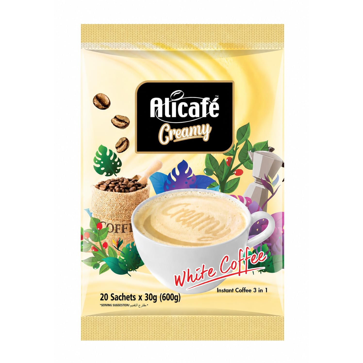 Alicafe Creamy White Coffee | 20 Sachets x 30g | Instant Coffee Sachets | Imported From Malaysia-image-0