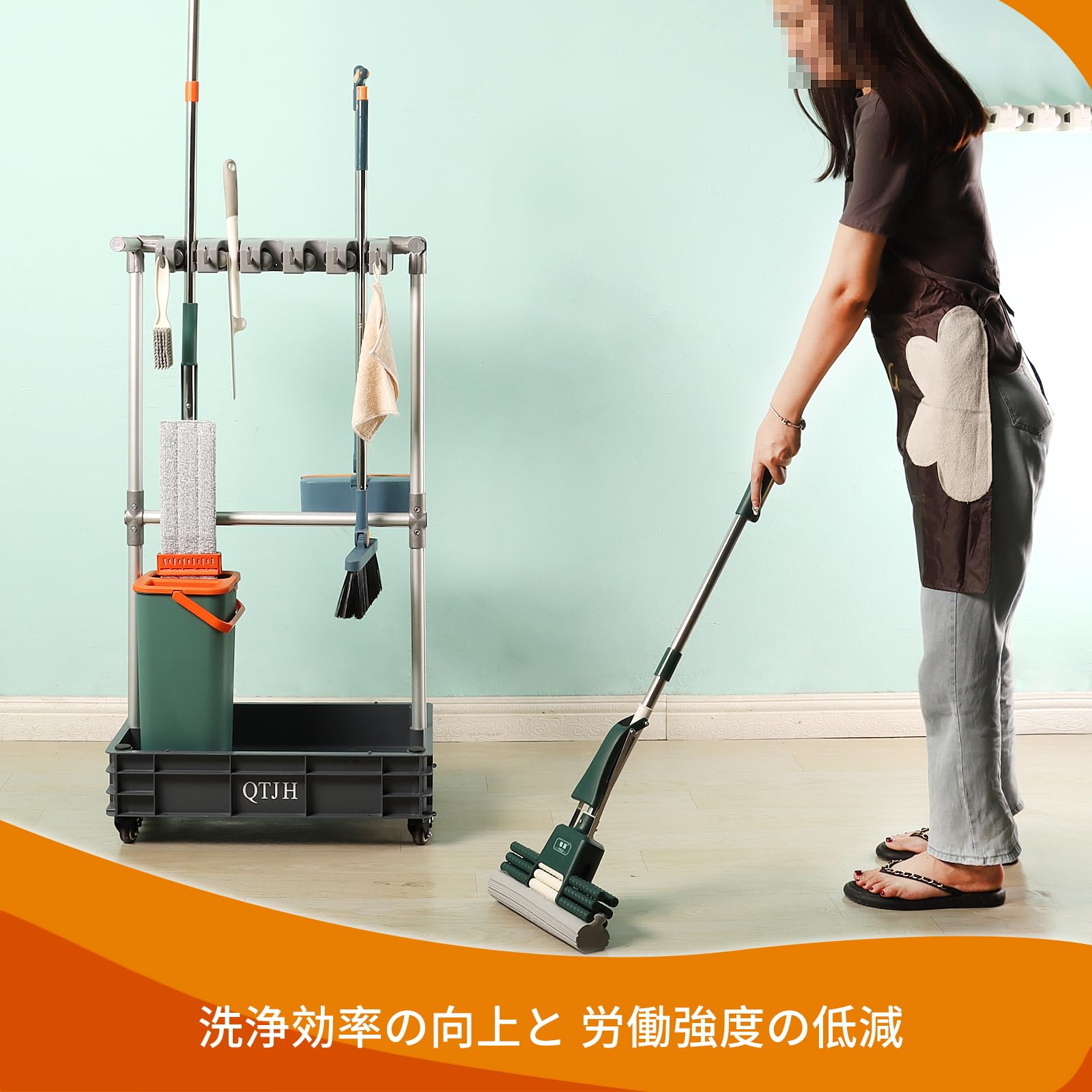 Amazon.co.jp: ほうきモップホルダーは、清掃用品を保持し、床から濡れ
