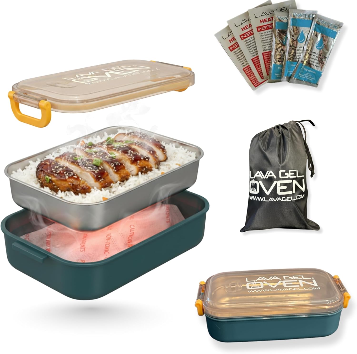 Portable Flameless Lunch Box: Heats Meals in 10 Minutes!