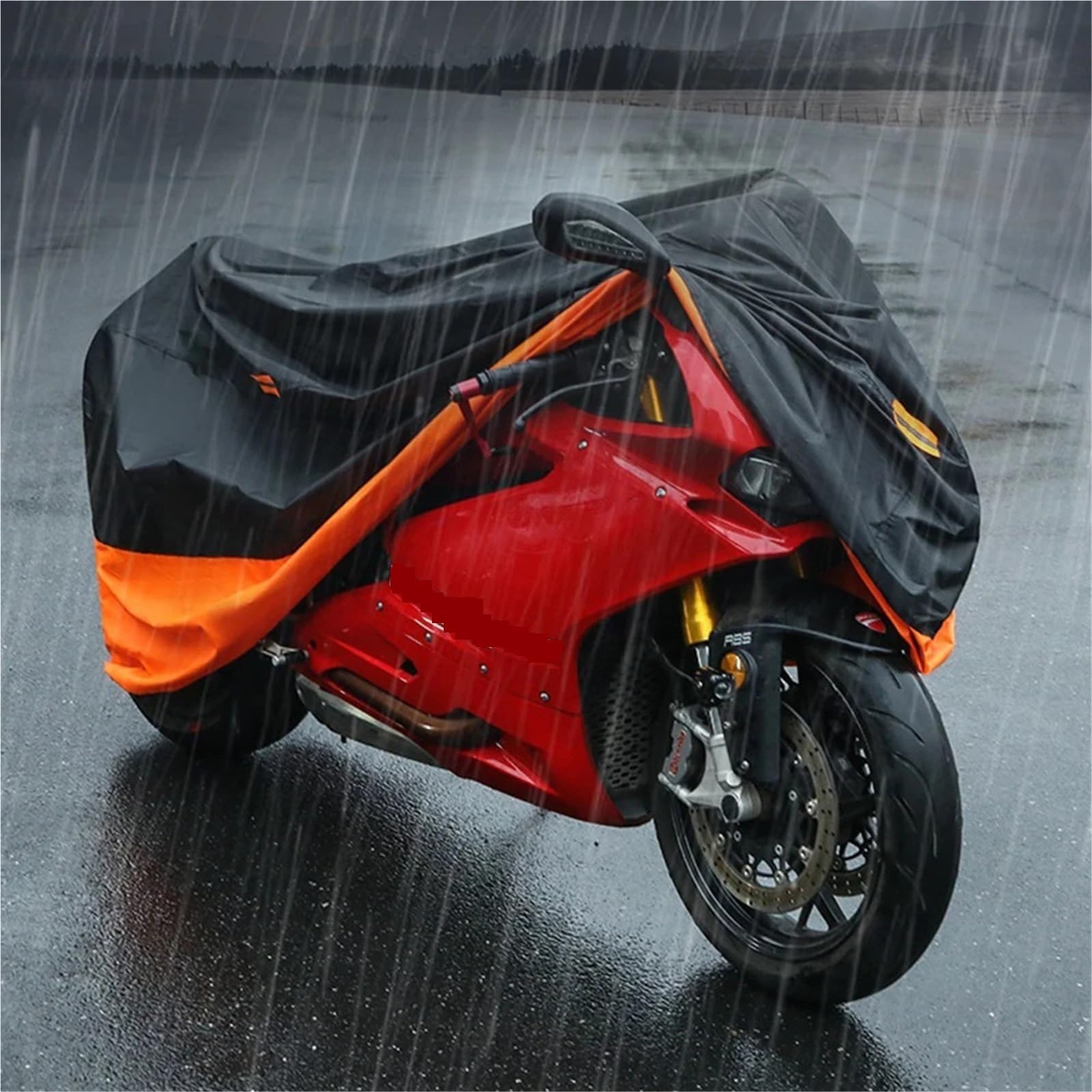 Funda para Moto Protector Cubierta Cubierta impermeableprueba de Polvo para Exteriores, Cubierta para Moto, Scooter, Motores, Polvo, Lluvia, Cubierta Protectora UV para Todas Las Estaciones(XXL)