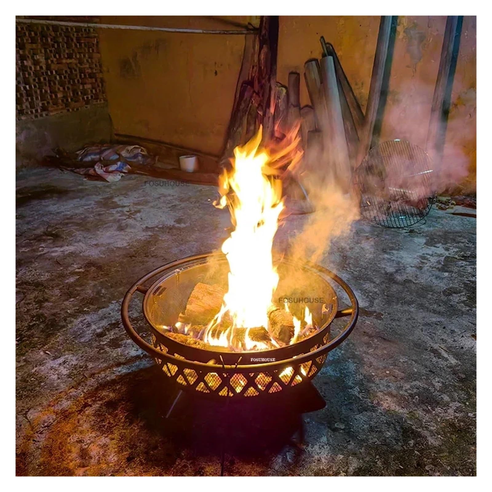 Gartenbedarf Outdoor Camping Lagerfeuer Ofen Winter Terrassenheizungen Kreative Zuhause Holzheizung Ofen Luxus Großer Garten Grill Outdoor Heizung (Paket 1)