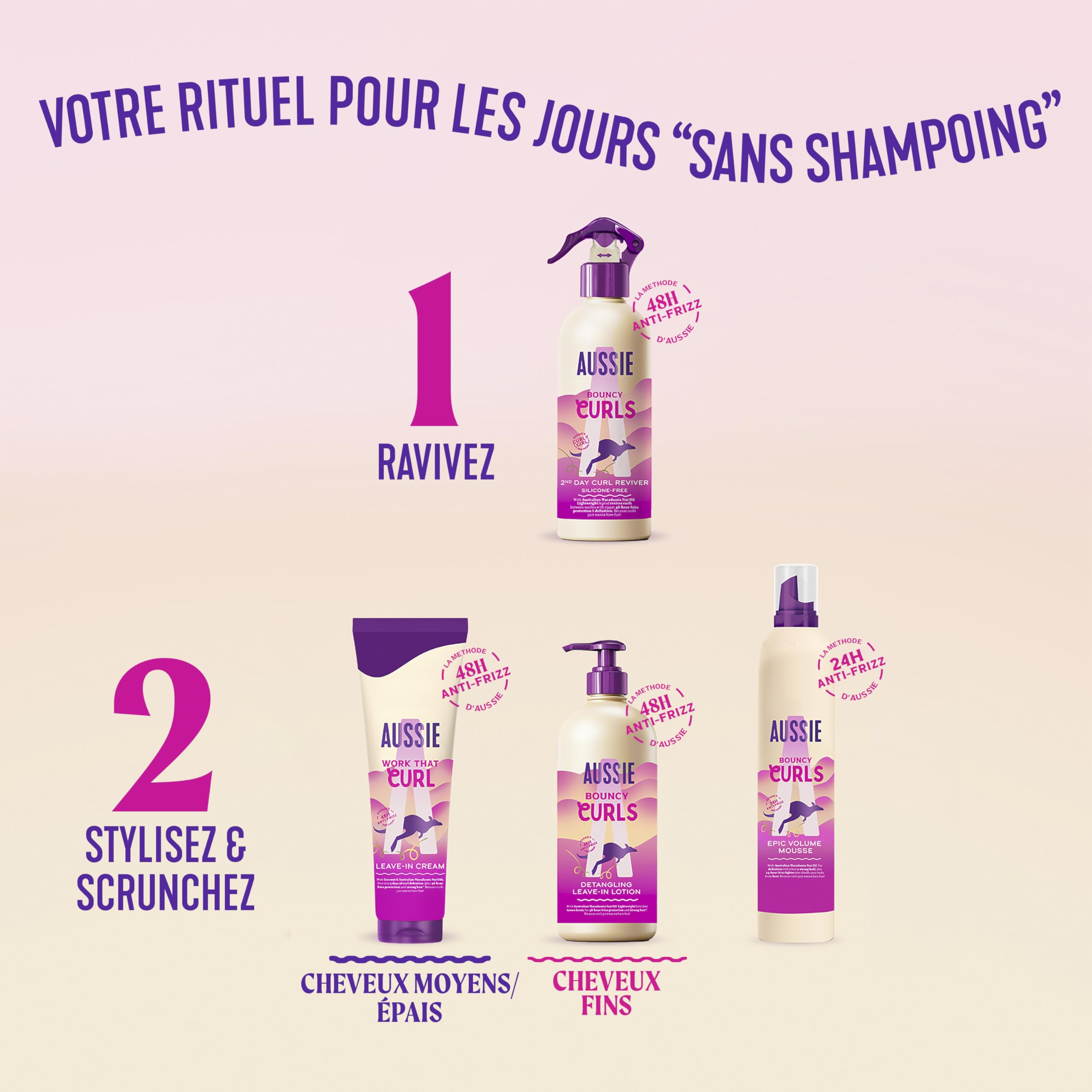 Aussie Bouncy Curls Après-Shampooing Hydratant 1000ml, Boost Hydratant Quotidien Pour Cheveux Bouclés et Ondulés, Avec Huiles de Jojoba, Coco et Macadamia, Ne Alourdit Pas, Végane