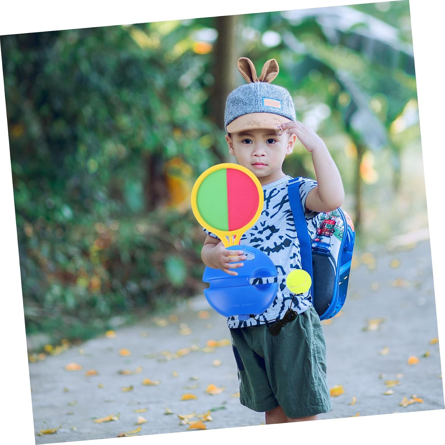 Tennis Hitting Trainer String and Base Tennis Ball Rebound for Beginners and Adults Portable Training Equipment for Play