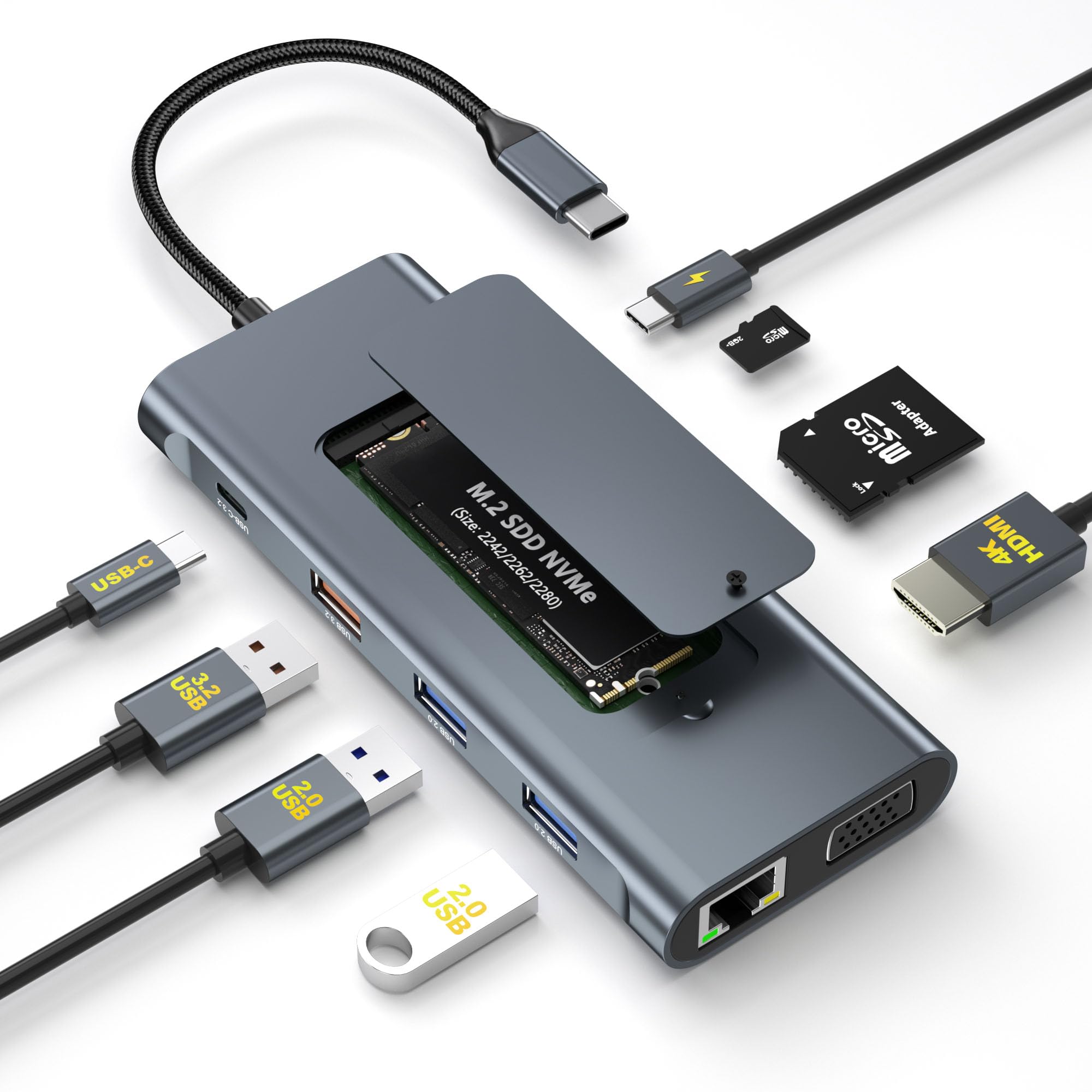 Photo 1 of Aoyvsktv USB C Dock with M.2 NVMe SSD Enclosure