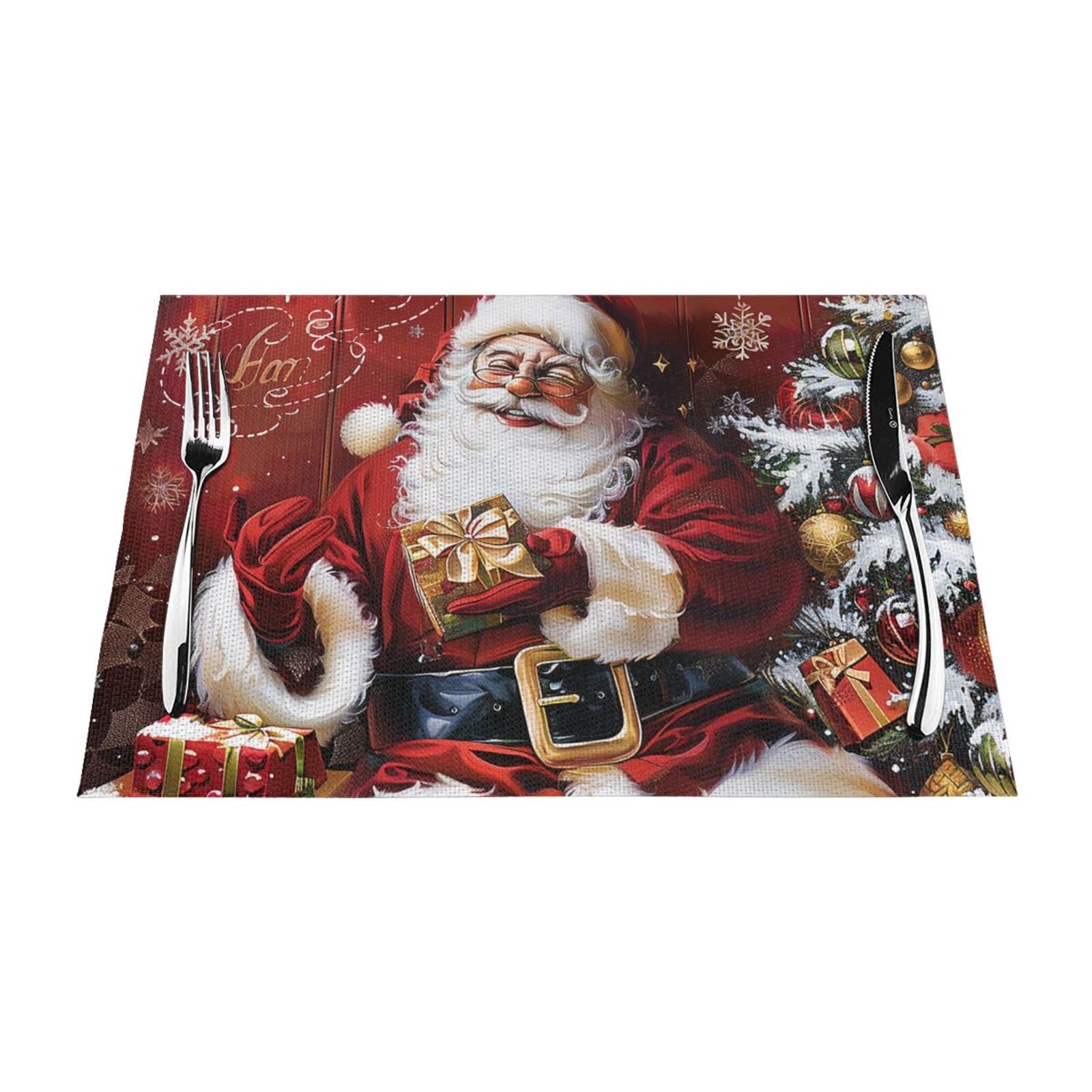 Set de table lavable pour éviter les taches sur la nappe de Noël