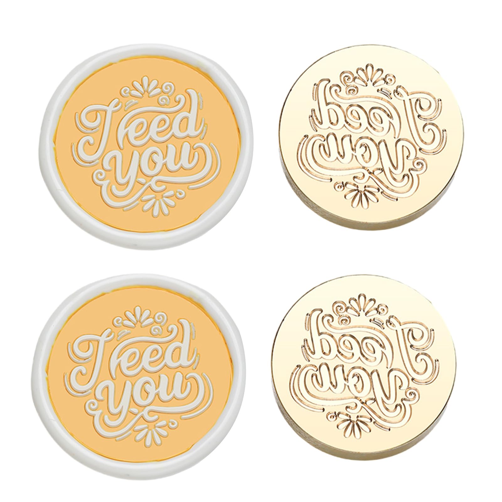Jazuaiao 2Pieces Vintage Sealing Stamp Head for Wedding Invitations Envelope Scrapbooking Embossed Sealing Stamp Replacements Christmas Seal