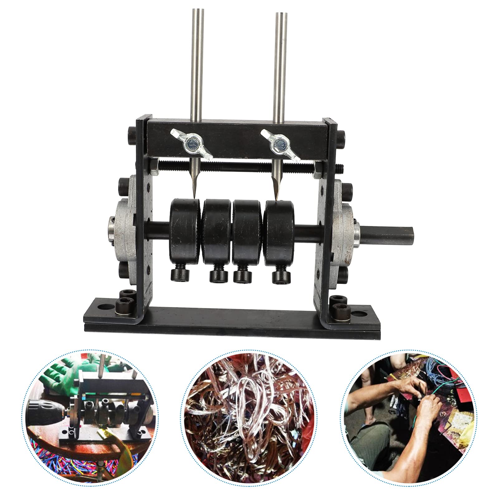 Outil Manuel de Dénudage de Fil en Fer Argenté, Portable et Simple | Usage Domestique, Structure Rationnelle, Commande Facile, Format Compact pour Bricolage et Atelier