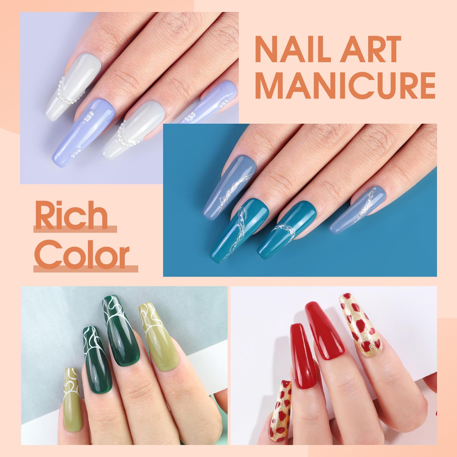 COSCELIA Żelowy zestaw do paznokci z lampą UV 20 kolorów Baza Top Coat narzędzia do manicure