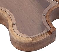 Vista 8 de Bancos de ahorro, regalo ideal de visión clara de madera maciza, alcancía en forma de guitarra para dormitorio