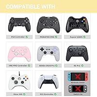 Vista 4 de 2Pcs Analog Thumb Grip Stick Cover, Wireless Controllers Game Remote Joystick Cap, Fantastic Non-Slip Silicone Handle Protection Cover for
