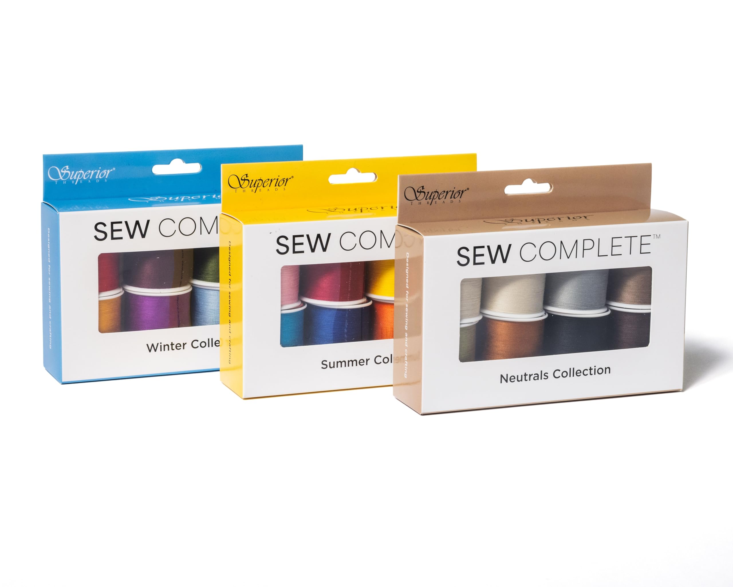 Superior Threads Mehrfarbiges Polyestergarn-Set, 24 Spulen | 274 m Spulen mit 50 Fäden für Maschinennähen und Handnähen, komplettes Set von Farben