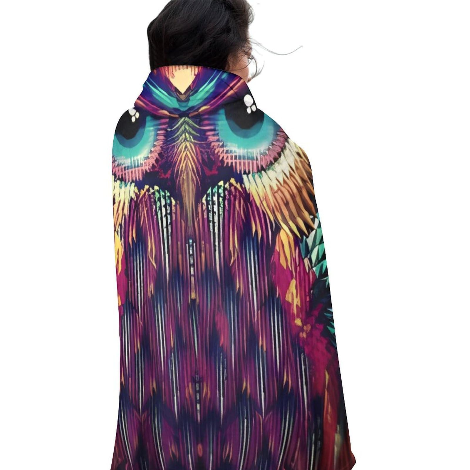 Couverture ronde hibou 150 cm pour ne plus avoir froid au bureau ou en camping