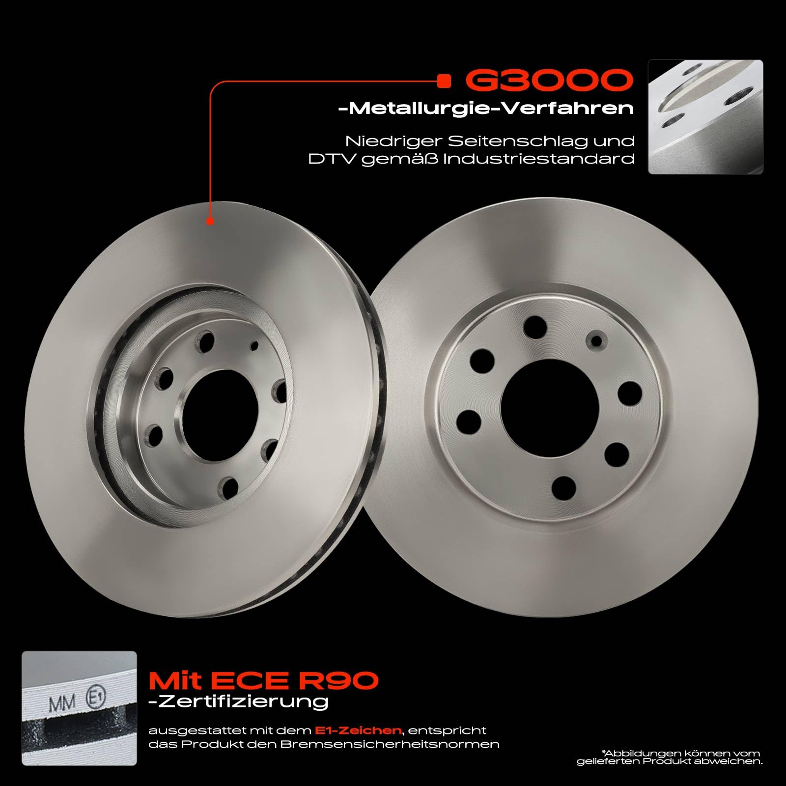 Frankberg 2x Bremsscheiben + 4x Bremsbeläge Vorne 1605964 | Kompatibel mit Combo Tour, Meriva MK I X03, Corsa C Kasten/Hatchback X01, Corsa C X01, Combo MK II (C) Kasten/MPV F25