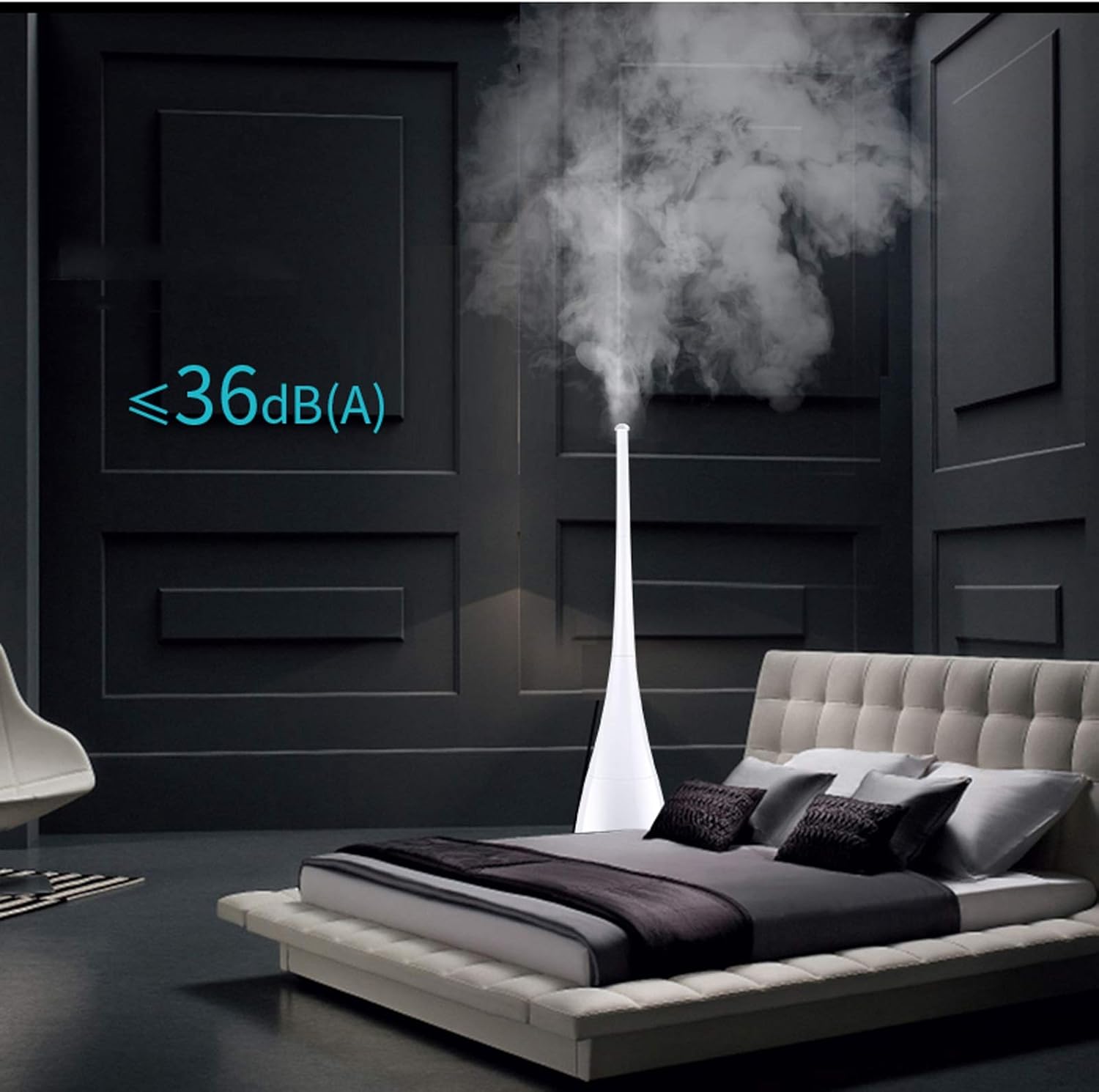 Humidifiers Smart Ultra Humidifier for Large Rooms 4. 5L Floor- Standing Humidifier with Remote Control Aromatherapy Whisper- Quiet Air Humidifier for Home Bedroom BAB