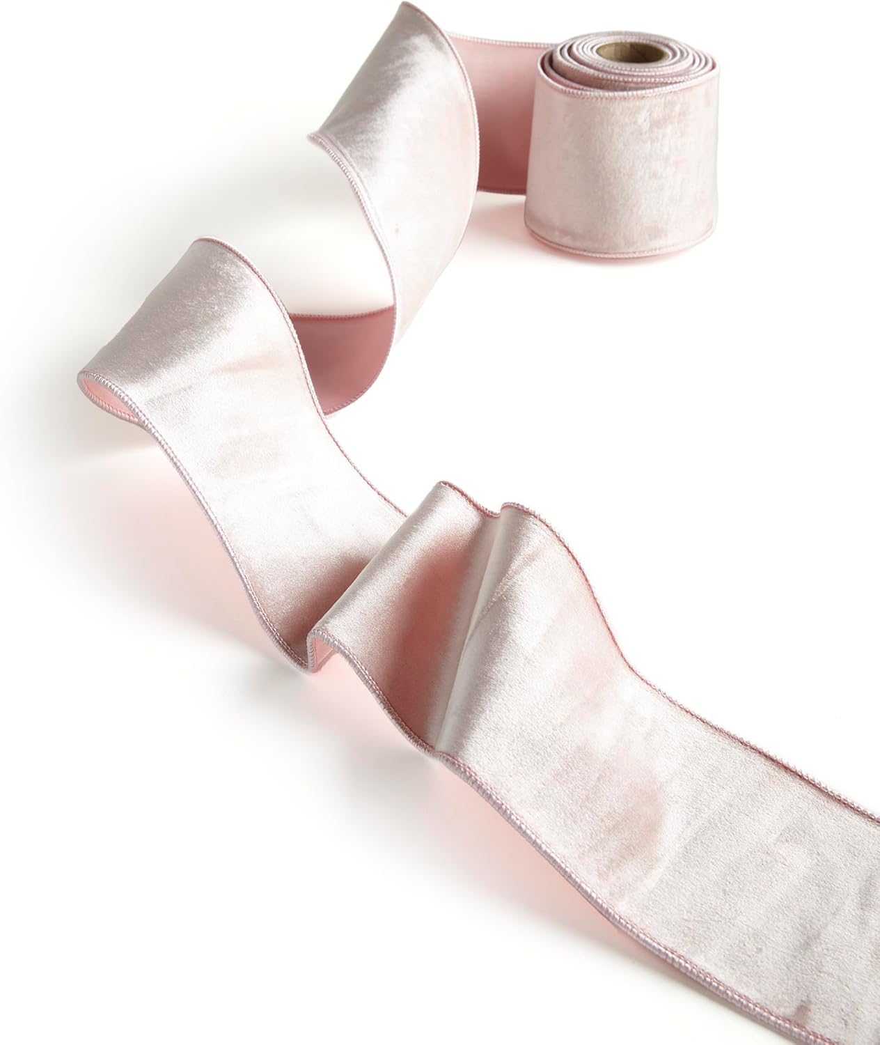Raz Imports Ribbon 2023 4 X 10 Yards Pink Velvet Wired Ribbon