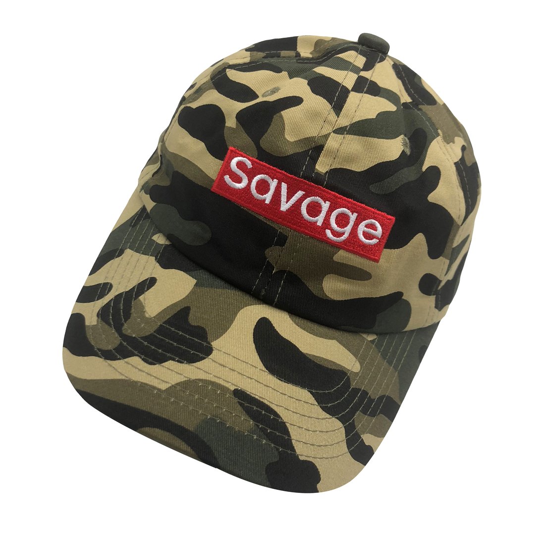 Savage Dad Hat Baseball Cap Embroidered Dad Hat Adjustable Hats Cotton Cap Camo