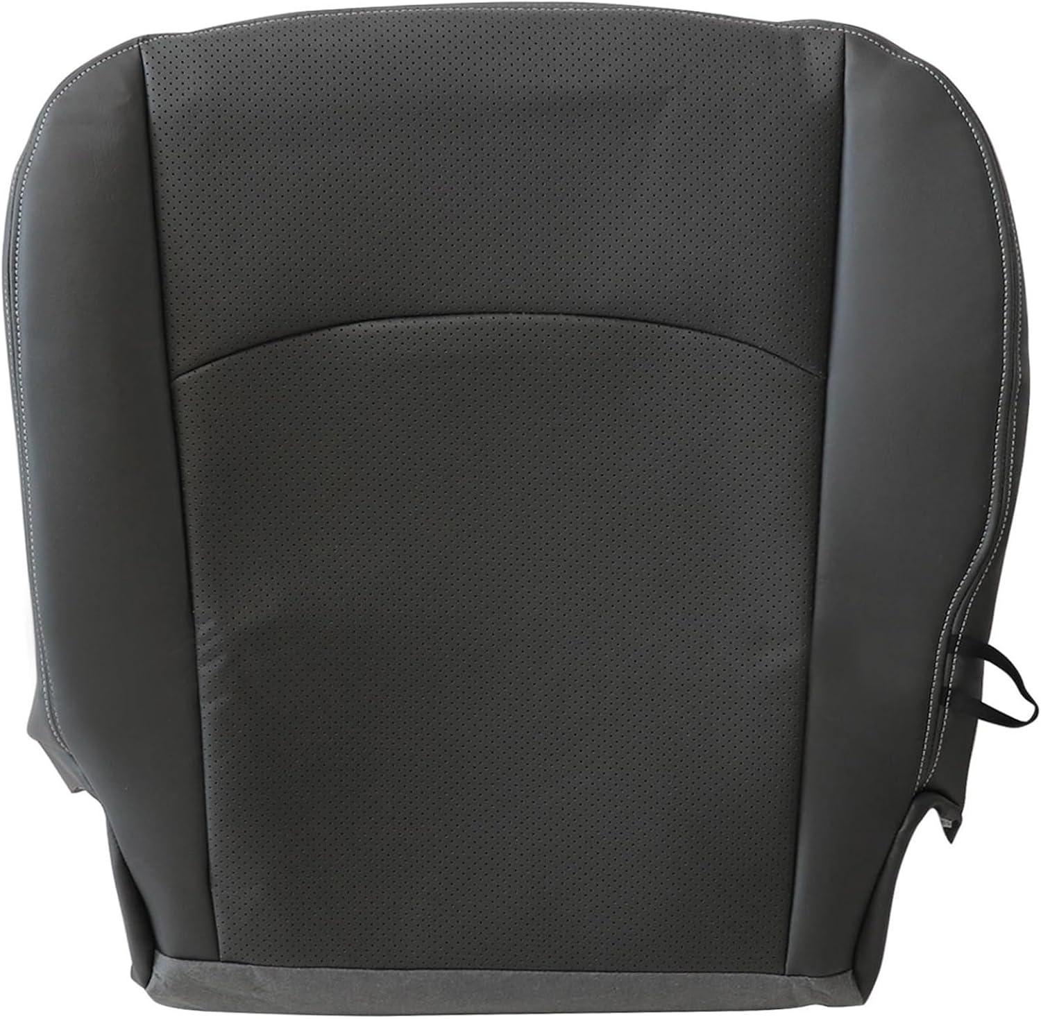 GXARTS Driver Side Bottom Lower Replacement Perforated Leather Seat Cover Dark Gray Compatible with Dodge Ram 1500 2500 3500 4500 5500 2009 2010 2011 2012