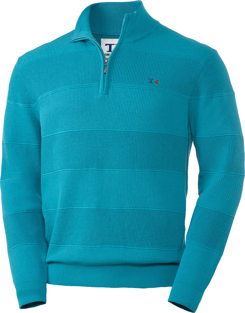 Tom Ramsey Pullover Herren, Strickpullover aus 100% Baumwolle, Troyer Herren mit Stehkragen und Reißverschluss, Pflegeleichtes Sweatshirt, Gr. M – 3XL