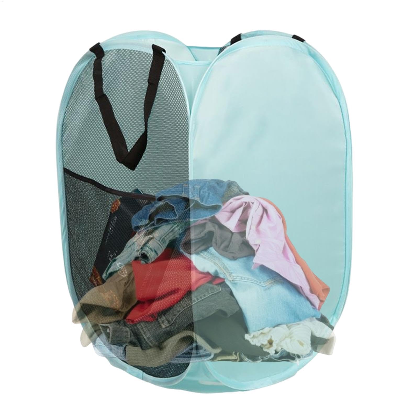 Panier à linge pop-up fini le désordre avec ce bac pliable en maille