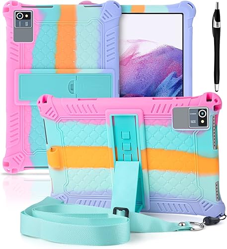 DETUOSI Funda para Coopers 10 pulgadas, con lápiz capacitivo y correa para el hombro, funda para tableta con soporte multiángulo, funda ligera de