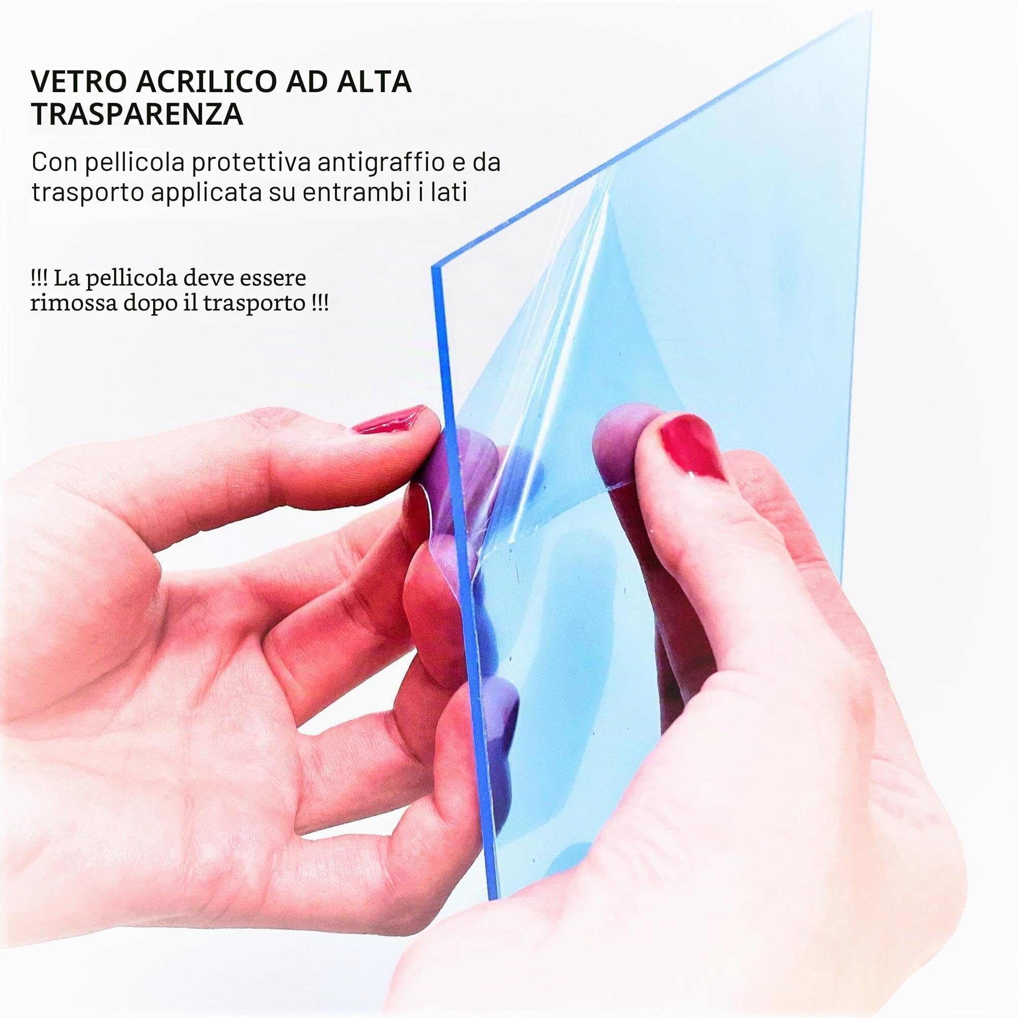 Clamaro 'N°1' Cornice Clip senza cornice 70x140 cm | Elegante portafoto moderno con pannello posteriore in MDF laminato bianco e vetro acrilico – Ideale per presentazioni in stile galleria