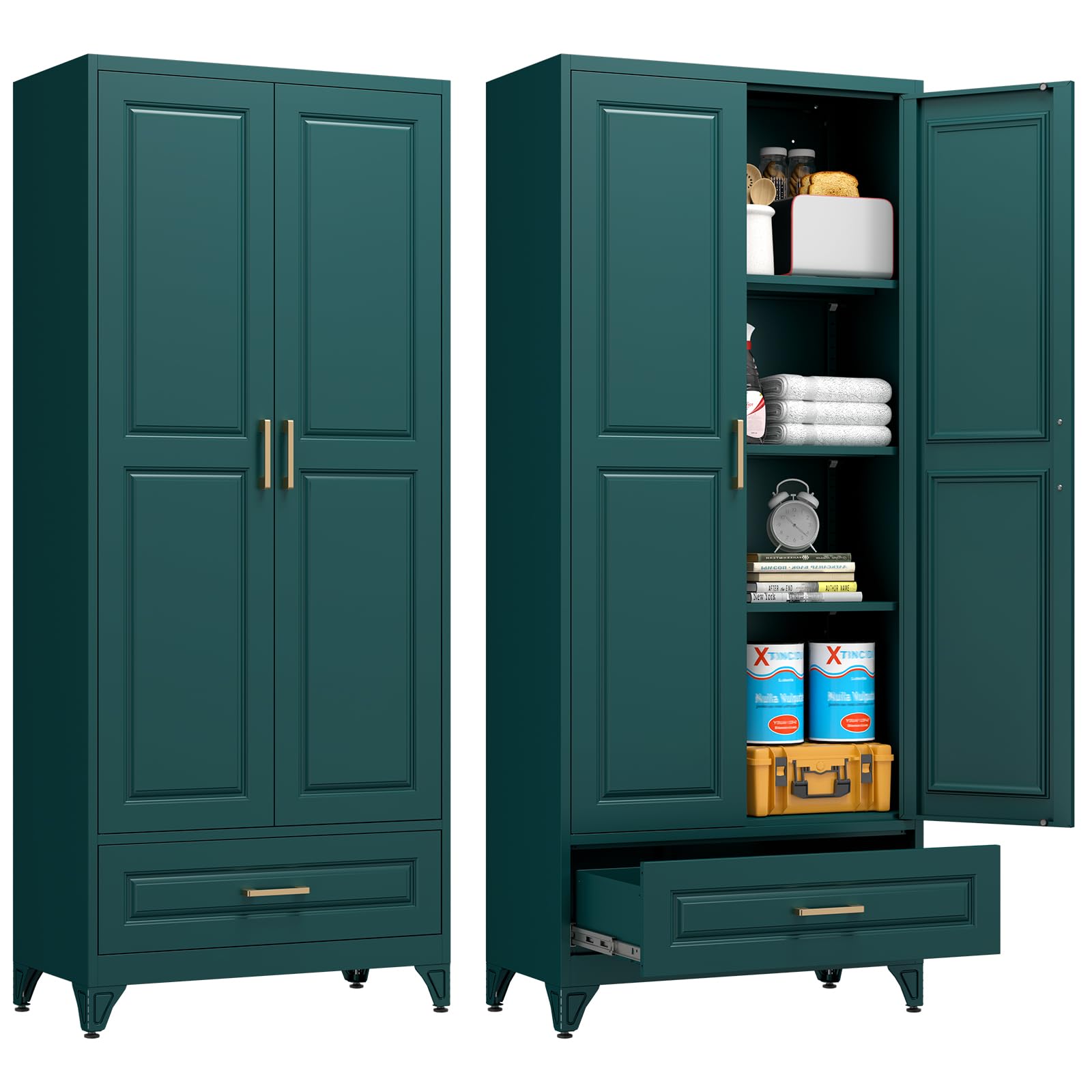 TIMELESS PIECES Metallschrank, Aktenschrank und 1 Schublade Aufbewahrungsschrank