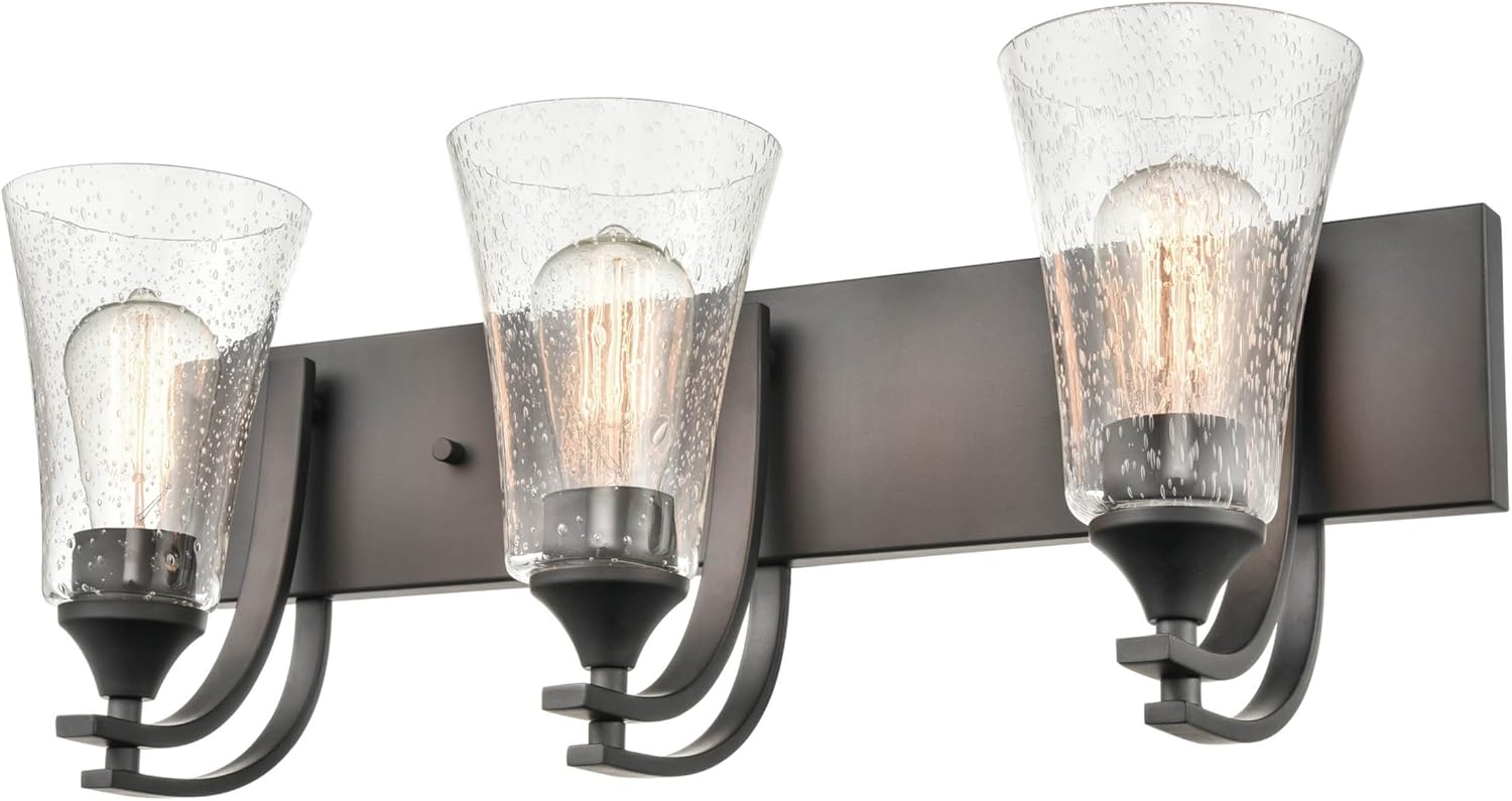 ML Lighting Natalie 3-Light Vanity Matte Black