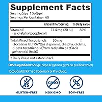 Vista 4 de Doctor's Best Los tocotrienoles de vitamina E contienen el complejo de vitamina E de espectro completo biomejorado TocoGaia ULTRA™, 60