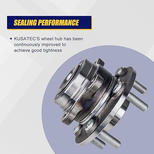 Miniatura 5 de KUSATEC 512498 Conjunto de cubo de rodamiento de rueda delantera/trasera para Ford Fusion 2013-2020; Ford Police Responder Hybrid/SSV Plug-In Hybrid